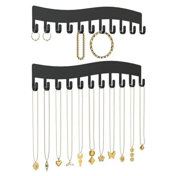 Josmimic Wall Chain Holder (adhesive) — Black