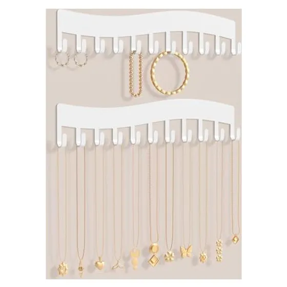 Josmimic Wall Chain Holder (adhesive) — White