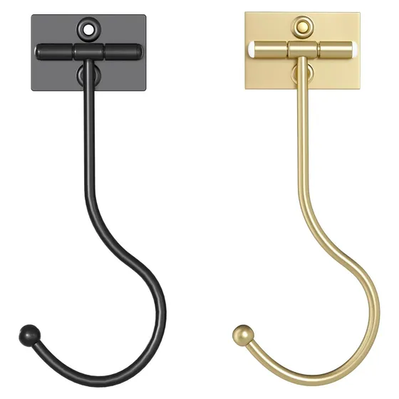 Josmimic Foldable Under-Cabinet Banana Hook — Gold & black