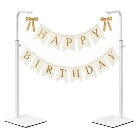 Josmimic Adjustable Purse & Banner Stand — White