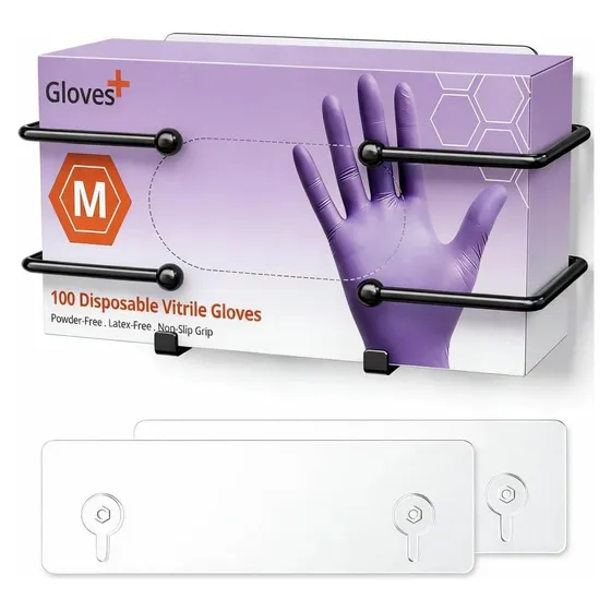 Josmimic Adhesive Glove Box Holder — Black