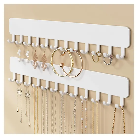 Josmimic Adhesive Necklace Hook Strip — White