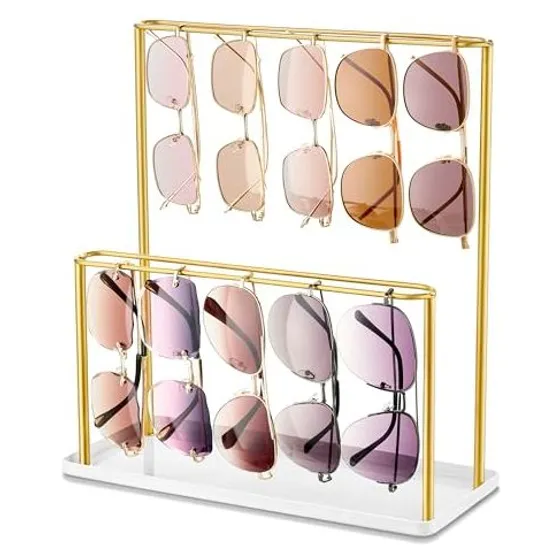 Josmimic Two-Tier Sunglasses Display — Gold